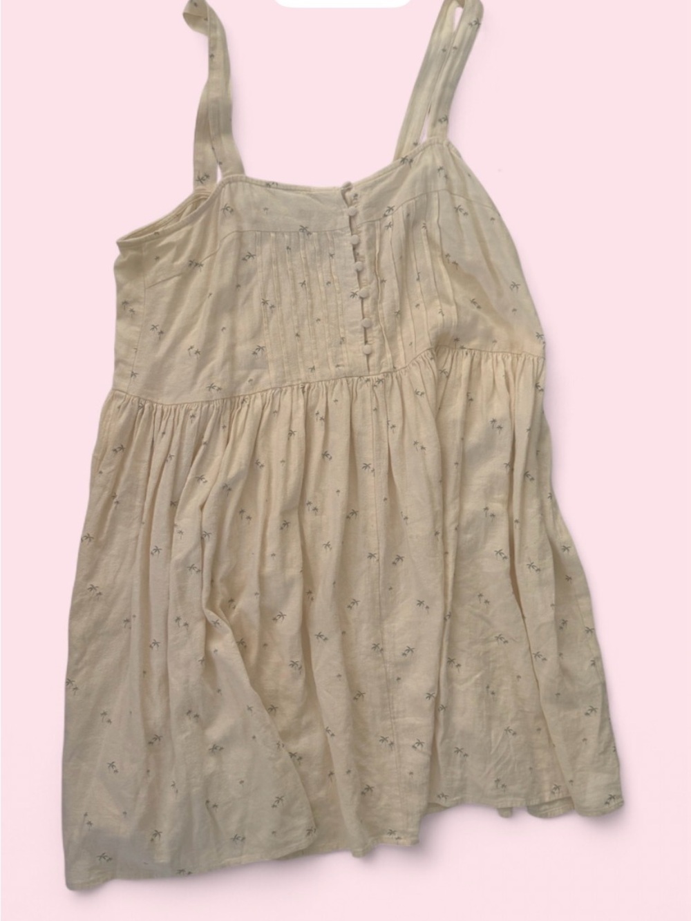 Rylee + Cru Cream Floral Spaghetti-Strap Sundress